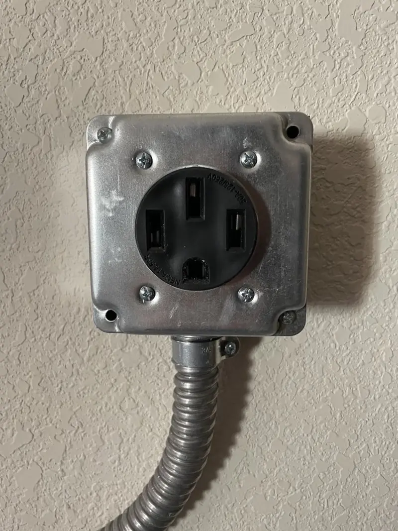 NEMA 14-50 outlet installed for Electrical Panel Upgrade in Huntington